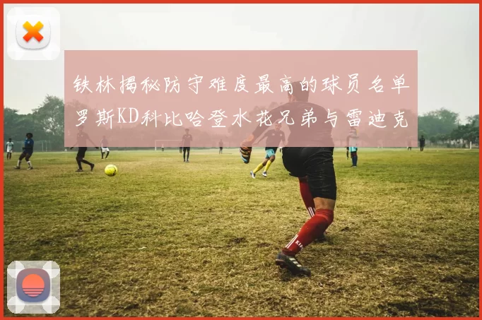 铁林揭秘防守难度最高的球员名单罗斯KD科比哈登水花兄弟与雷迪克